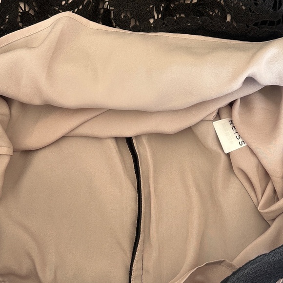 Women's Reiss Tinley Lace Dress Black Nude Slip Size 4 Cocktail Party Formal - Picture 6 of 9